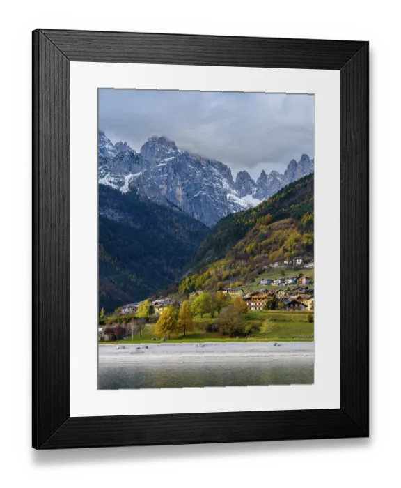 Framed Print : Molveno at Lago di Molveno in the Brenta Dolomites, part of the UNESCO World Heritage Site. Italy, Trentino Framed Print : Molveno at Lago di Molveno in the Brenta Dolomites, part of the UNESCO World Heritage Site. Italy, Trentino