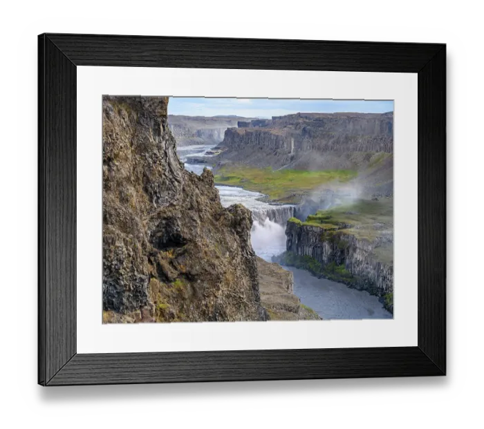 Framed Print : Canyon Jokulsargljufur and river Jokulsa a Fjollum with waterfall Hafragilsfoss in Vatnajokull National Park. Iceland Framed Print : Canyon Jokulsargljufur and river Jokulsa a Fjollum with waterfall Hafragilsfoss in Vatnajokull National Park. Iceland