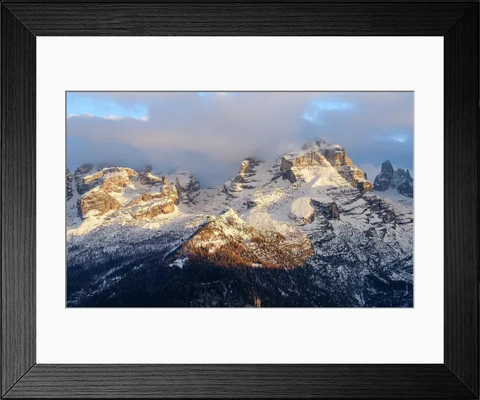 Framed Print : Cima Brenta. View of the Dolomiti di Brenta from Val Rendena in the Parco Naturale Adamello Brenta, part of UNESCO World Heritage Site. Dolomites, in the province of Trentino in Italy Framed Print : Cima Brenta. View of the Dolomiti di Brenta from Val Rendena in the Parco Naturale Adamello Brenta, part of UNESCO World Heritage Site. Dolomites, in the province of Trentino in Italy