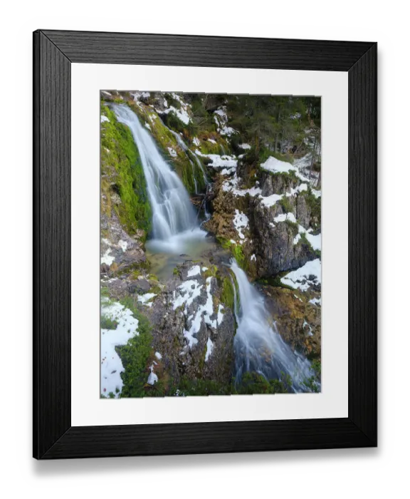 Framed Print : Vallesinella Falls, Cascate Alte, an icon of the Dolomiti di Brenta in the Parco Naturale Adamello Brenta in the province of Trentino in Italy