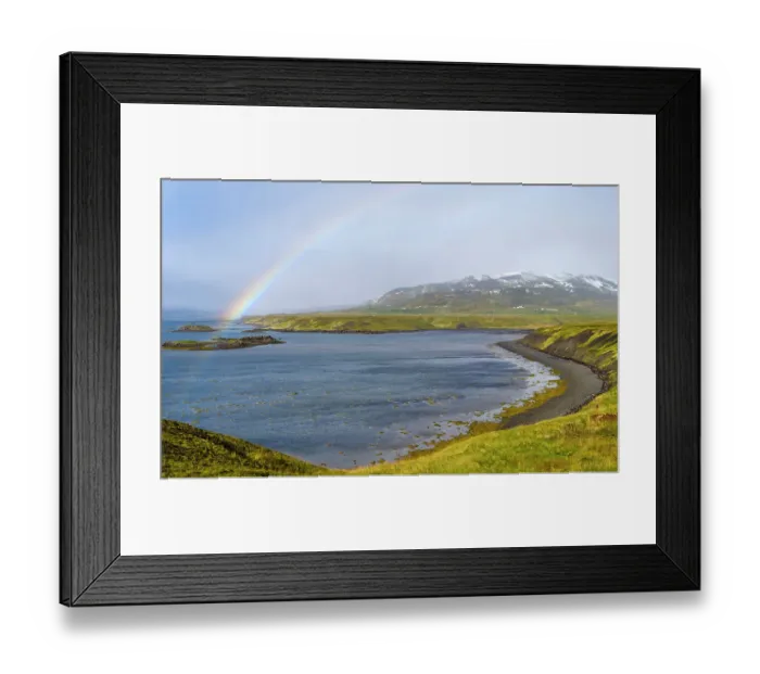 Framed Print : Landscape near Kroksfjordur. The Westfjords (Vestfirdir) in Iceland during late fall