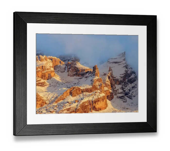 Framed Print : Cima Falkner and the peaks around Rifugio Tuckett e Sella. View of the Dolomiti di Brenta from Val Rendena in the Parco Naturale Adamello Brenta, part of UNESCO World Heritage Site. Dolomites, in the province of Trentino in Italy Framed Print : Cima Falkner and the peaks around Rifugio Tuckett e Sella. View of the Dolomiti di Brenta from Val Rendena in the Parco Naturale Adamello Brenta, part of UNESCO World Heritage Site. Dolomites, in the province of Trentino in Italy