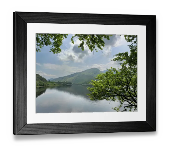 Framed Print : Beautiful lake is the view from Kylemore Abbey