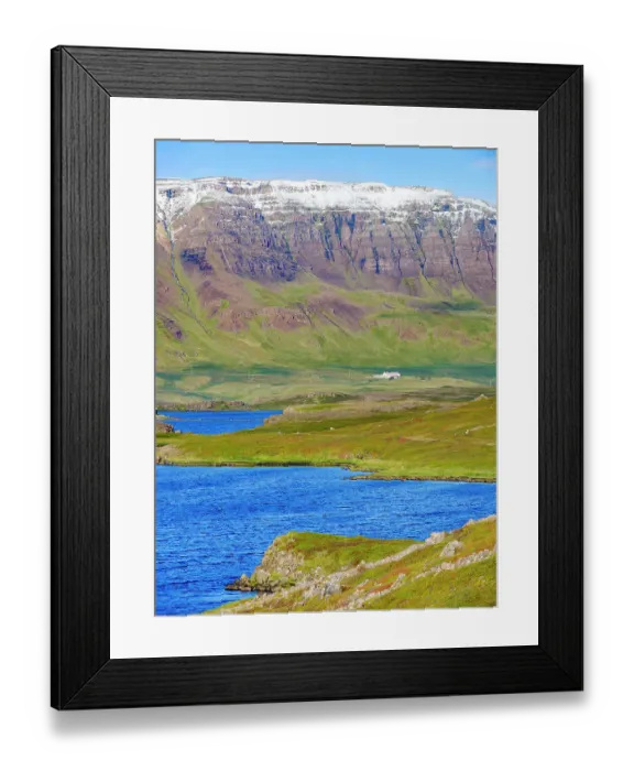 Framed Print : The Fellsstroend in the Westfjords (Vestfirdir) of Iceland during late fall. Europe, Northern Europe, Iceland