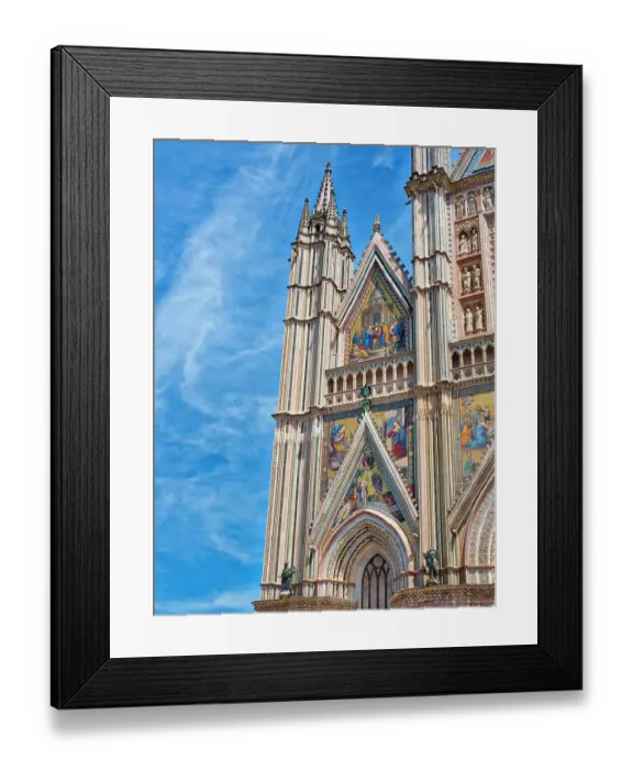 Framed Print : Italy, Umbria, Orvieto. Orvieto Cathedral with it's beautiful facade