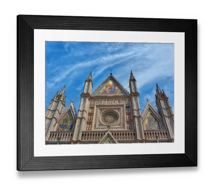 Framed Print : Italy, Umbria, Orvieto. Orvieto Cathedral with it's beautiful facade Framed Print : Italy, Umbria, Orvieto. Orvieto Cathedral with it's beautiful facade