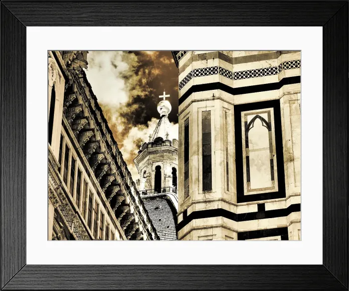 Framed Print : Italy, Florence. Infrared of Florence and duomo
