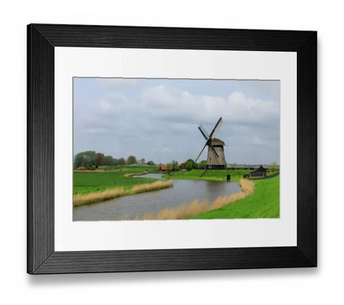 Framed Print : Netherlands, Noth Holland. Molencomplex. Schermerhorn. Windmills Framed Print : Netherlands, Noth Holland. Molencomplex. Schermerhorn. Windmills