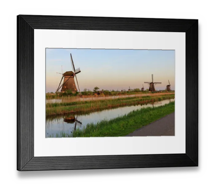 Framed Print : Netherlands, Holland. South Holland, Zuid Holland, Kinderdijk. Windmills Framed Print : Netherlands, Holland. South Holland, Zuid Holland, Kinderdijk. Windmills