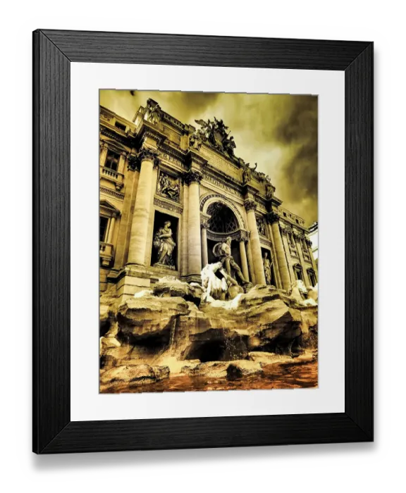 Framed Print : Italy, Rome. Infrared Trevi Fountain Framed Print : Italy, Rome. Infrared Trevi Fountain
