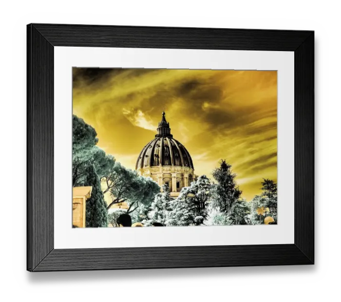Framed Print : Italy, Vatican. Infrared of the Vatican