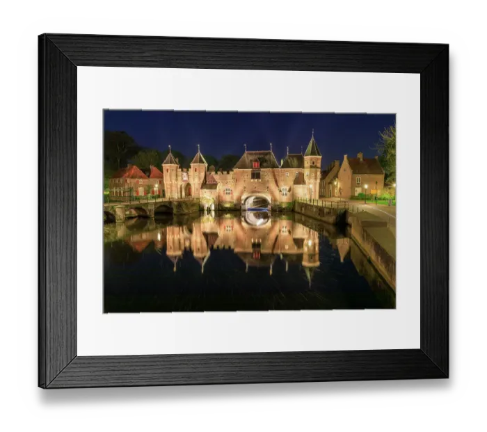 Framed Print : Netherlands, Holland, Utrecht, Amersfoort. Koppelpoort is a combination of land and water, city gate. Name is derived from East Middle Dutch word for meadow Framed Print : Netherlands, Holland, Utrecht, Amersfoort. Koppelpoort is a combination of land and water, city gate. Name is derived from East Middle Dutch word for meadow