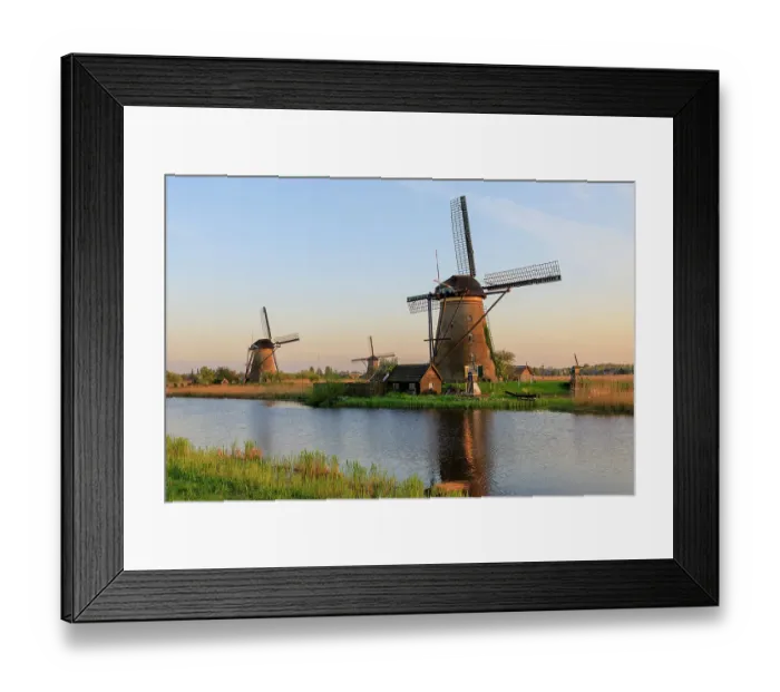Framed Print : Netherlands, Holland. South Holland, Zuid Holland, Kinderdijk. Windmills Framed Print : Netherlands, Holland. South Holland, Zuid Holland, Kinderdijk. Windmills