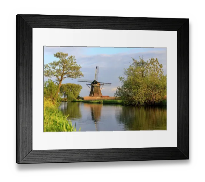 Framed Print : Netherlands, Holland. Utrecht, Abcoude, Molenweg. Windmills Framed Print : Netherlands, Holland. Utrecht, Abcoude, Molenweg. Windmills