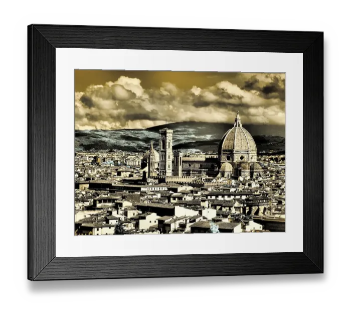 Framed Print : Italy, Florence. Infrared from across the Arno River Framed Print : Italy, Florence. Infrared from across the Arno River