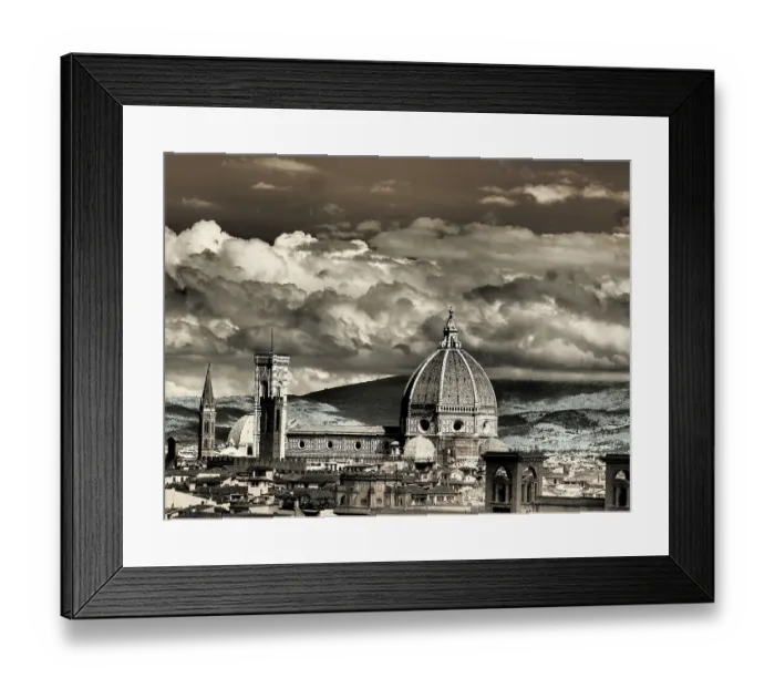 Framed Print : Italy, Florence. Infrared of Florence and duomo