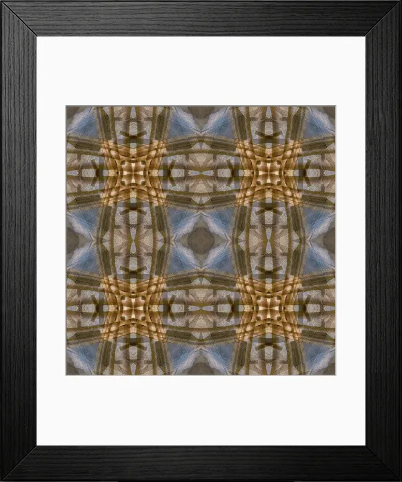 Framed Print : Wood and metal kaleidoscope abstract Framed Print : Wood and metal kaleidoscope abstract