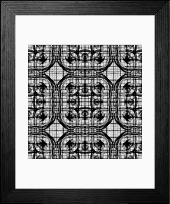 Framed Print : Black and white abstract
