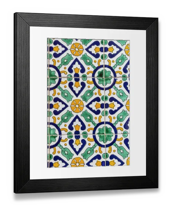 Framed Print : Tunis, Tunisia. Decorative tilework on a building in Tunis