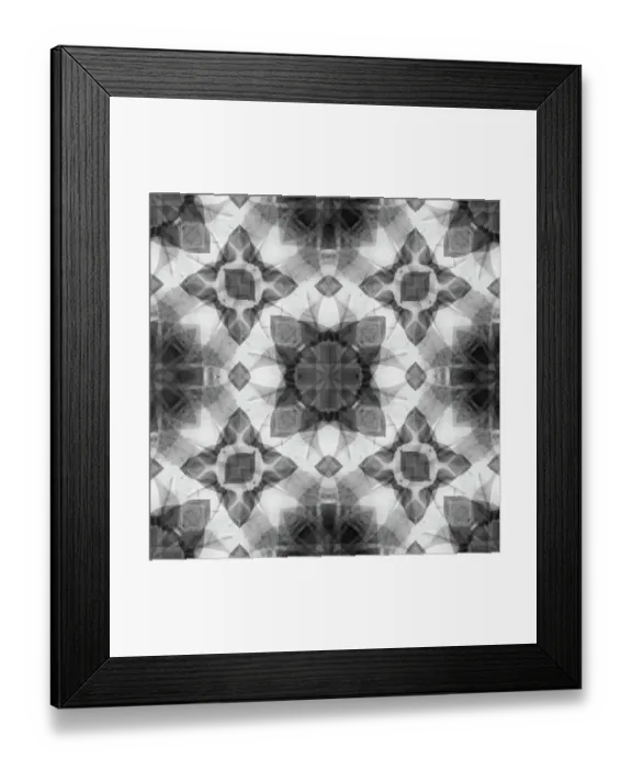 Framed Print : Black and white abstract