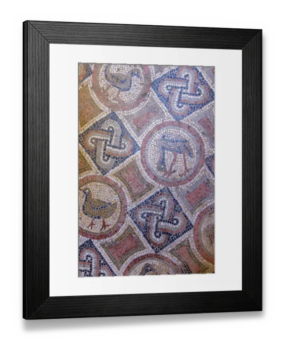 Framed Print : Tunis, Tunisia. Tile mosaic floor at the Baths of Antoninus in Carthage Framed Print : Tunis, Tunisia. Tile mosaic floor at the Baths of Antoninus in Carthage