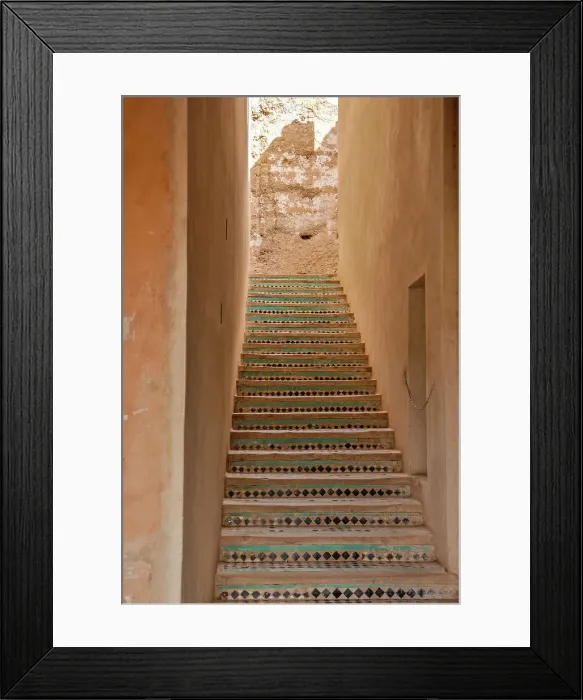 Framed Print : Morocco, Marrakech. Badii Palace detail Framed Print : Morocco, Marrakech. Badii Palace detail