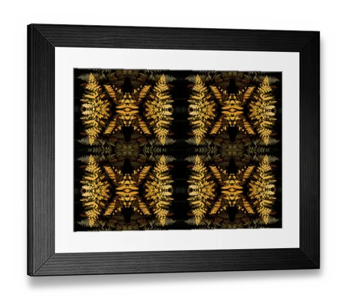 Framed Print : Yellow fern abstract Framed Print : Yellow fern abstract