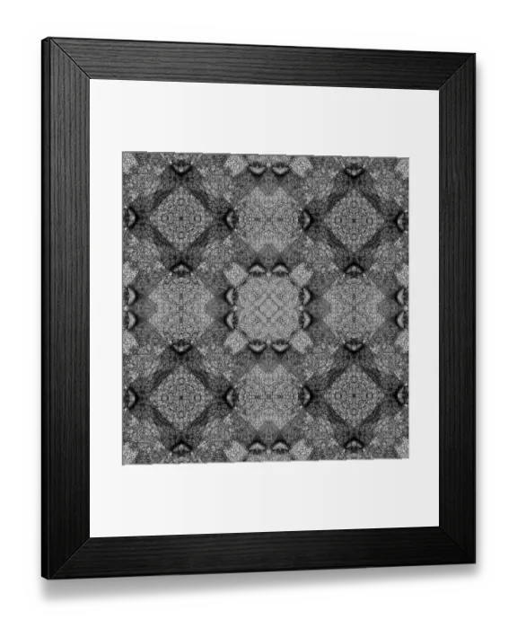 Framed Print : Black and white abstract