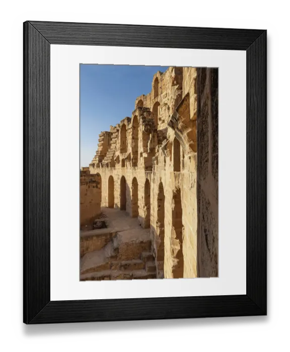 Framed Print : El Jem, Mahdia, Tunisia. Interior of the amphitheater of the Roman ruins at El Jem Framed Print : El Jem, Mahdia, Tunisia. Interior of the amphitheater of the Roman ruins at El Jem
