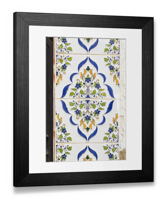 Framed Print : Tunis, Tunisia. Decorative tilework on a building in Tunis Framed Print : Tunis, Tunisia. Decorative tilework on a building in Tunis