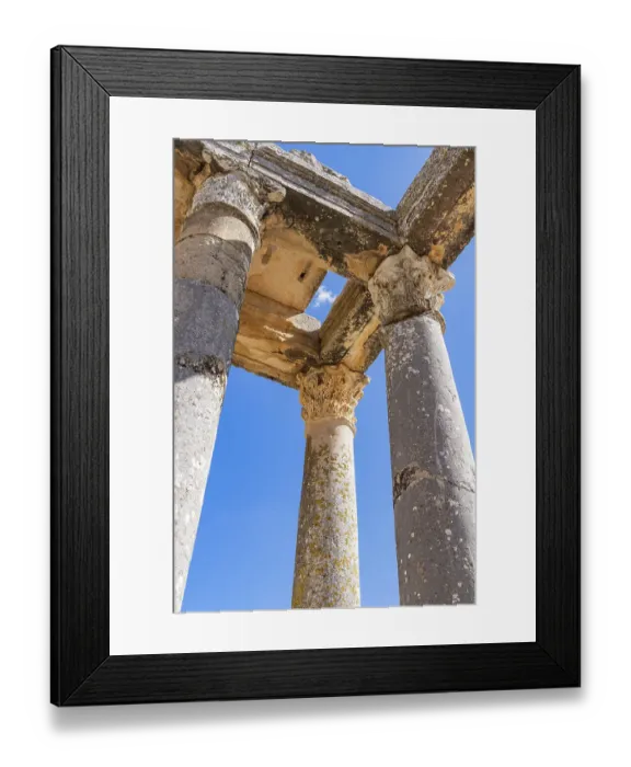 Framed Print : Dougga, Beja, Tunisia. Temple of Juno Caelestis at the Roman ruins Framed Print : Dougga, Beja, Tunisia. Temple of Juno Caelestis at the Roman ruins