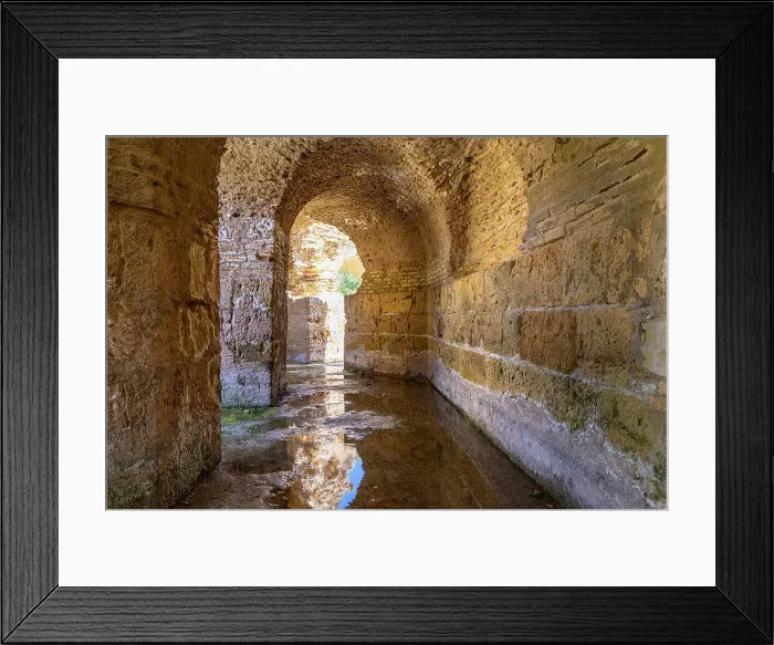 Framed Print : Baths of Antoninus, Carthage, Tunis, Tunisia. Roman ruins of the Baths of Antoninus in Carthage
