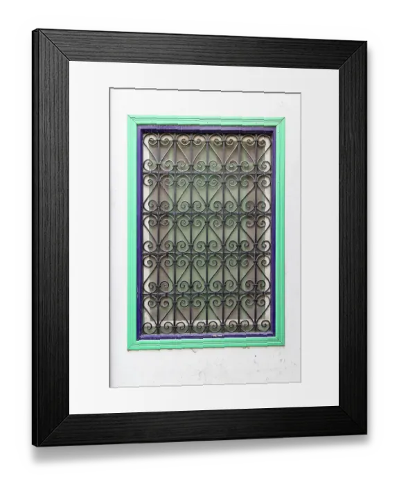 Framed Print : Tunis, Tunisia. Barred window on a house near the Tunis Souk Framed Print : Tunis, Tunisia. Barred window on a house near the Tunis Souk