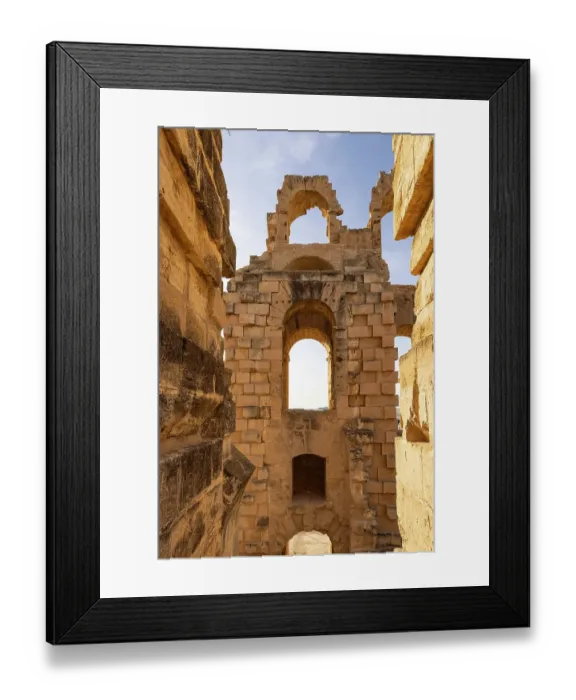 Framed Print : El Jem, Mahdia, Tunisia. Interior of the amphitheater of the Roman ruins at El Jem Framed Print : El Jem, Mahdia, Tunisia. Interior of the amphitheater of the Roman ruins at El Jem