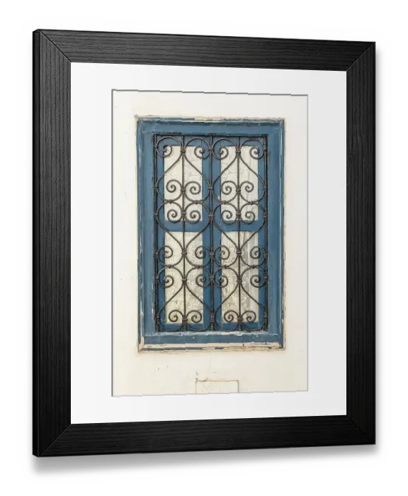 Framed Print : Tunis, Tunisia. Barred window on a house near the Tunis Souk Framed Print : Tunis, Tunisia. Barred window on a house near the Tunis Souk