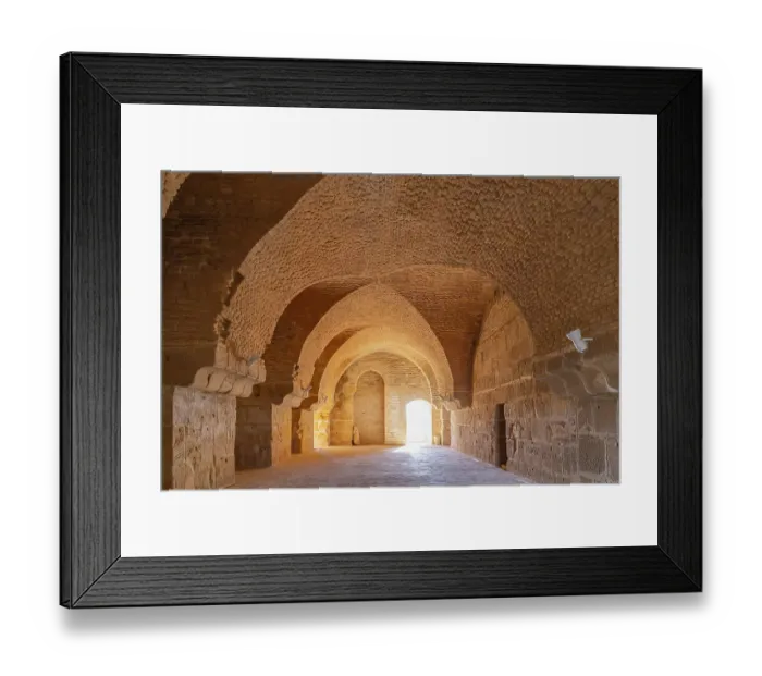 Framed Print : Uthina, Ben Arous, Tunisia. Inside Roman ruins at the Uthina Archaeological Site