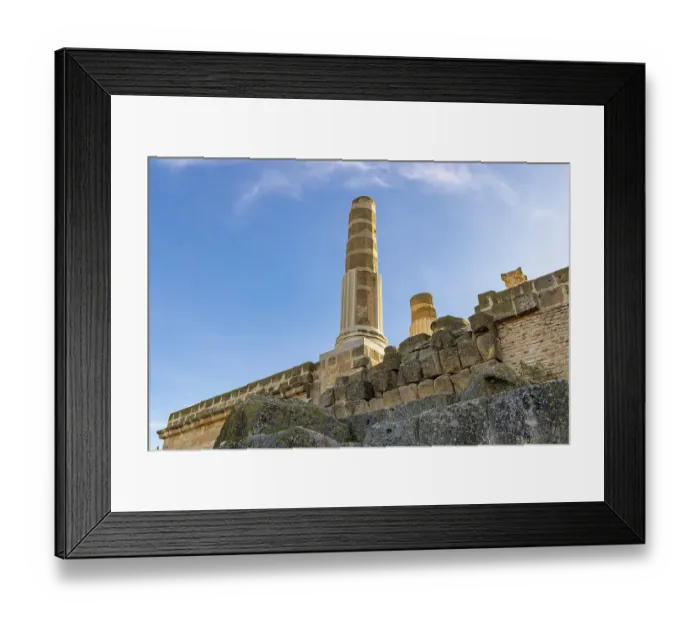 Framed Print : Ben Arous, Tunisia. Roman ruins at the Uthina Archaeological Site Framed Print : Ben Arous, Tunisia. Roman ruins at the Uthina Archaeological Site