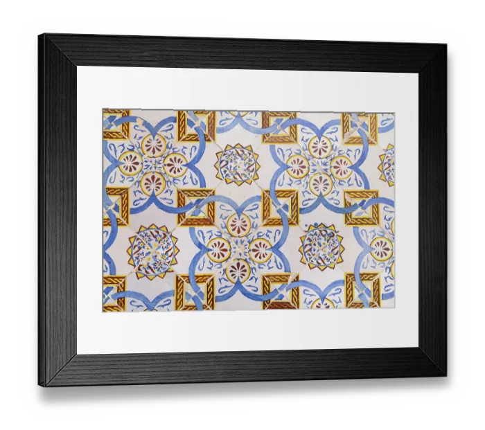 Framed Print : Tunis, Tunisia. Yellow and blue decorative tiles on a house near the Tunis Souk Framed Print : Tunis, Tunisia. Yellow and blue decorative tiles on a house near the Tunis Souk