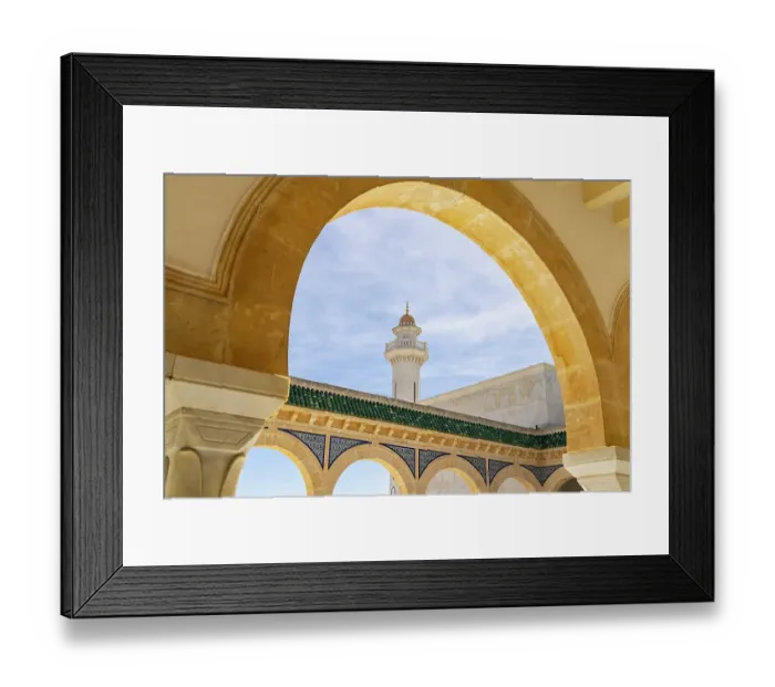 Framed Print : Monastir, Tunisia. Minaret of the Mausoleum