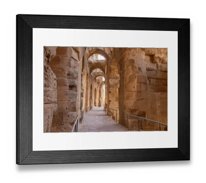 Framed Print : El Jem, Mahdia, Tunisia. Interir of the amphitheater of the Roman ruins at El Jem Framed Print : El Jem, Mahdia, Tunisia. Interir of the amphitheater of the Roman ruins at El Jem