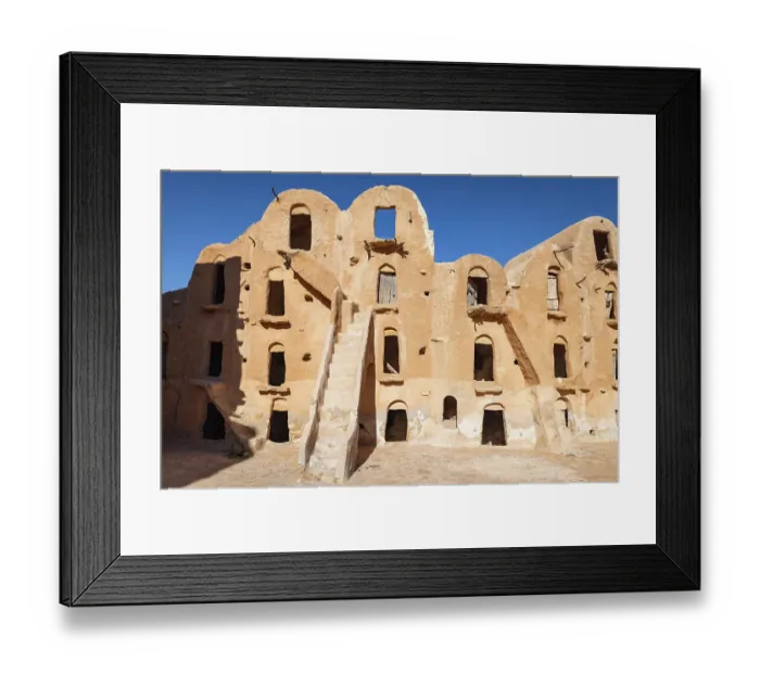 Framed Print : Ksar Ouled Soltane, Tataouine, Tunisia. Ancient fortified Berber granary at Ksar Ouled Soltane, that was used as a set for the Star Wars movie, The Phantom Menace Framed Print : Ksar Ouled Soltane, Tataouine, Tunisia. Ancient fortified Berber granary at Ksar Ouled Soltane, that was used as a set for the Star Wars movie, The Phantom Menace