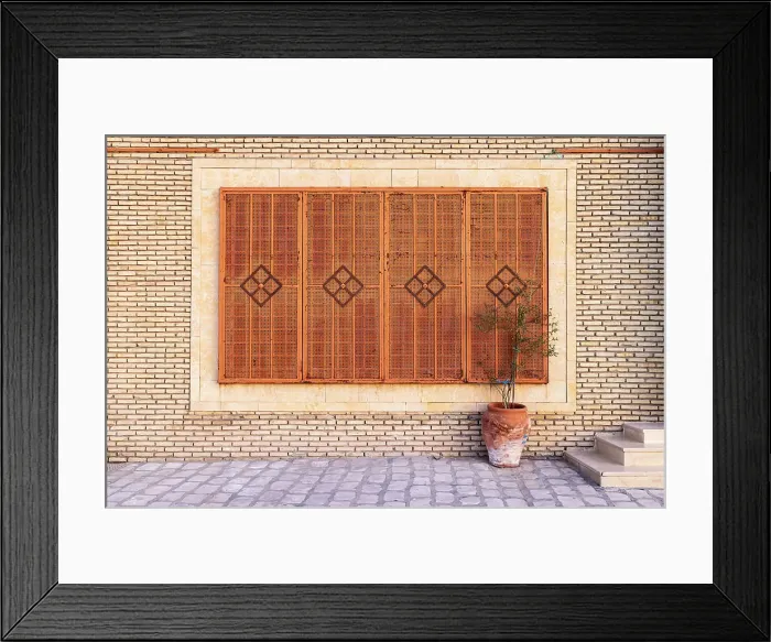 Framed Print : Kairouan, Tunisia. Metal screened window in the city of Kairouan Framed Print : Kairouan, Tunisia. Metal screened window in the city of Kairouan