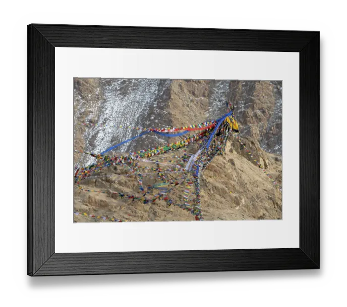 Framed Print : India, Ladakh, Leh. Prayer flags are found in the rocky outcroppings Framed Print : India, Ladakh, Leh. Prayer flags are found in the rocky outcroppings