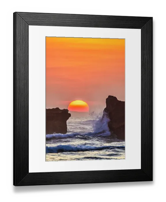 Framed Print : Sunset in Bali, Indonesia, a tropical paradise