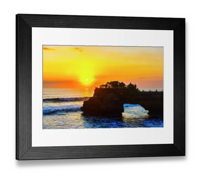 Framed Print : Sunset at Tanah Lot Temple, Bali, Indonesia Framed Print : Sunset at Tanah Lot Temple, Bali, Indonesia