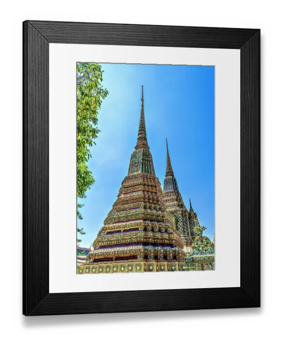 Framed Print : Colorful pagodas, Wat Pho Temple, Bangkok, Thailand. Built in 1600's. One of the oldest temples in Thailand Framed Print : Colorful pagodas, Wat Pho Temple, Bangkok, Thailand. Built in 1600's. One of the oldest temples in Thailand