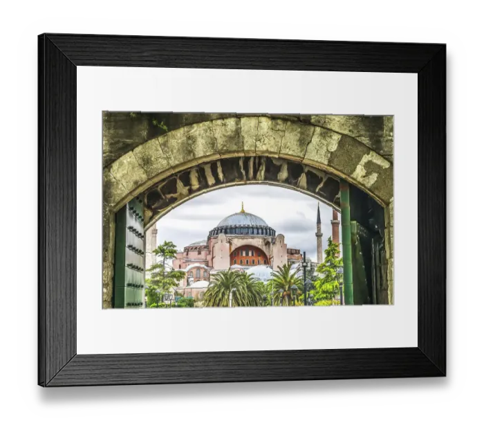 Framed Print : Hagia Sophia arch, Istanbul, Turkey. Emperor Justinian built Constantinople cathedra in 537 AD. In 1453 Ottoman Turks converted to mosque. 1935 a museum and 2020 mosque again Framed Print : Hagia Sophia arch, Istanbul, Turkey. Emperor Justinian built Constantinople cathedra in 537 AD. In 1453 Ottoman Turks converted to mosque. 1935 a museum and 2020 mosque again