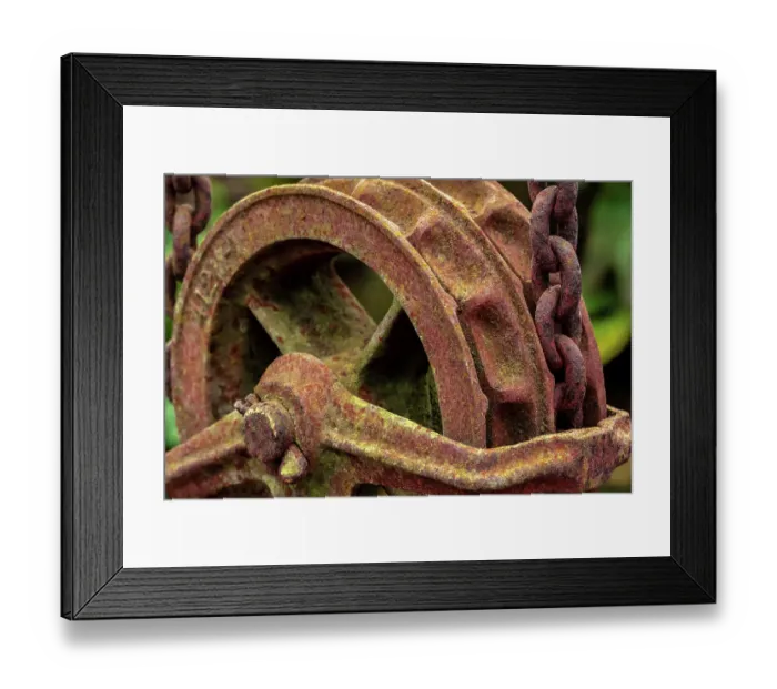 Framed Print : Antique pulley, block and tackle Framed Print : Antique pulley, block and tackle
