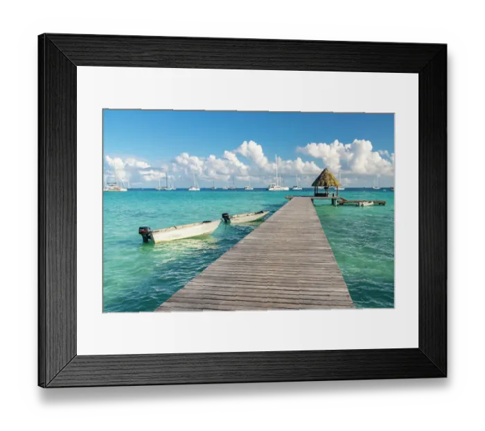 Framed Print : French Polynesia, Rangiroa Atoll. Pier walkway and moored boats. ©Cathy & Gordon Illg / Jaynes Gallery / DanitaDelimont.com Framed Print : French Polynesia, Rangiroa Atoll. Pier walkway and moored boats. ©Cathy & Gordon Illg / Jaynes Gallery / DanitaDelimont.com