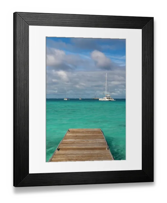 Framed Print : French Polynesia, Rangiroa Atoll. Pier walkway and moored sailboats. ©Cathy & Gordon Illg / Jaynes Gallery / DanitaDelimont.com Framed Print : French Polynesia, Rangiroa Atoll. Pier walkway and moored sailboats. ©Cathy & Gordon Illg / Jaynes Gallery / DanitaDelimont.com